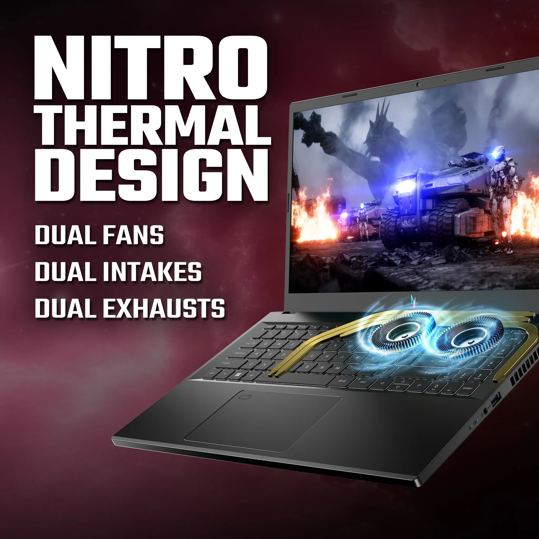 Acer Nitro V 15 ANV15-51 15.6" Gaming Laptop - Intel Core i7-13620H, RTX 4050,16GB RAM, 512GB SSD, Full HD, Windows 11 Home, Black