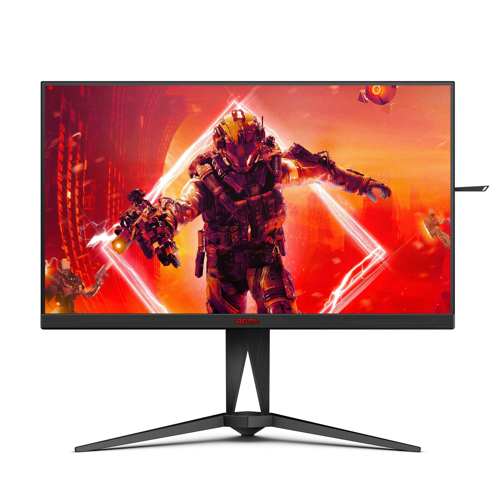 AOC AG275QZ/EU 27" Quad HD Gaming Monitor - 270Hz, 0.5ms, IPS, FreeSync Premium and G-SYNC Compatible, Height Adjustable, Speakers, Black and Red