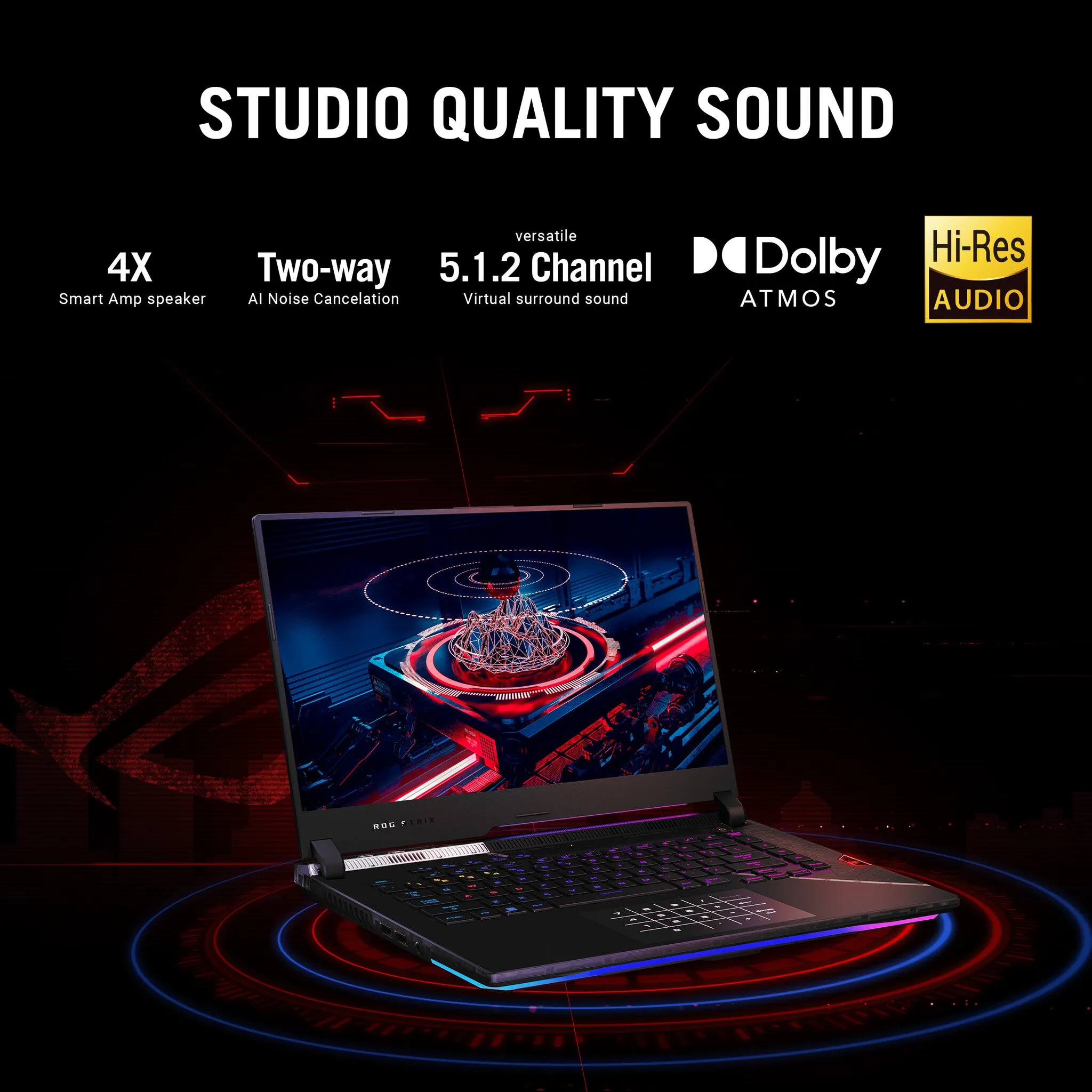 ASUS ROG Strix SCAR 15 G533ZW-LN148W 15.6" Gaming Laptop - Intel Core i9-12900H, RTX 3070 Ti, 16GB RAM, 2TB SSD, Wide Quad HD, Windows 11 Home, Black