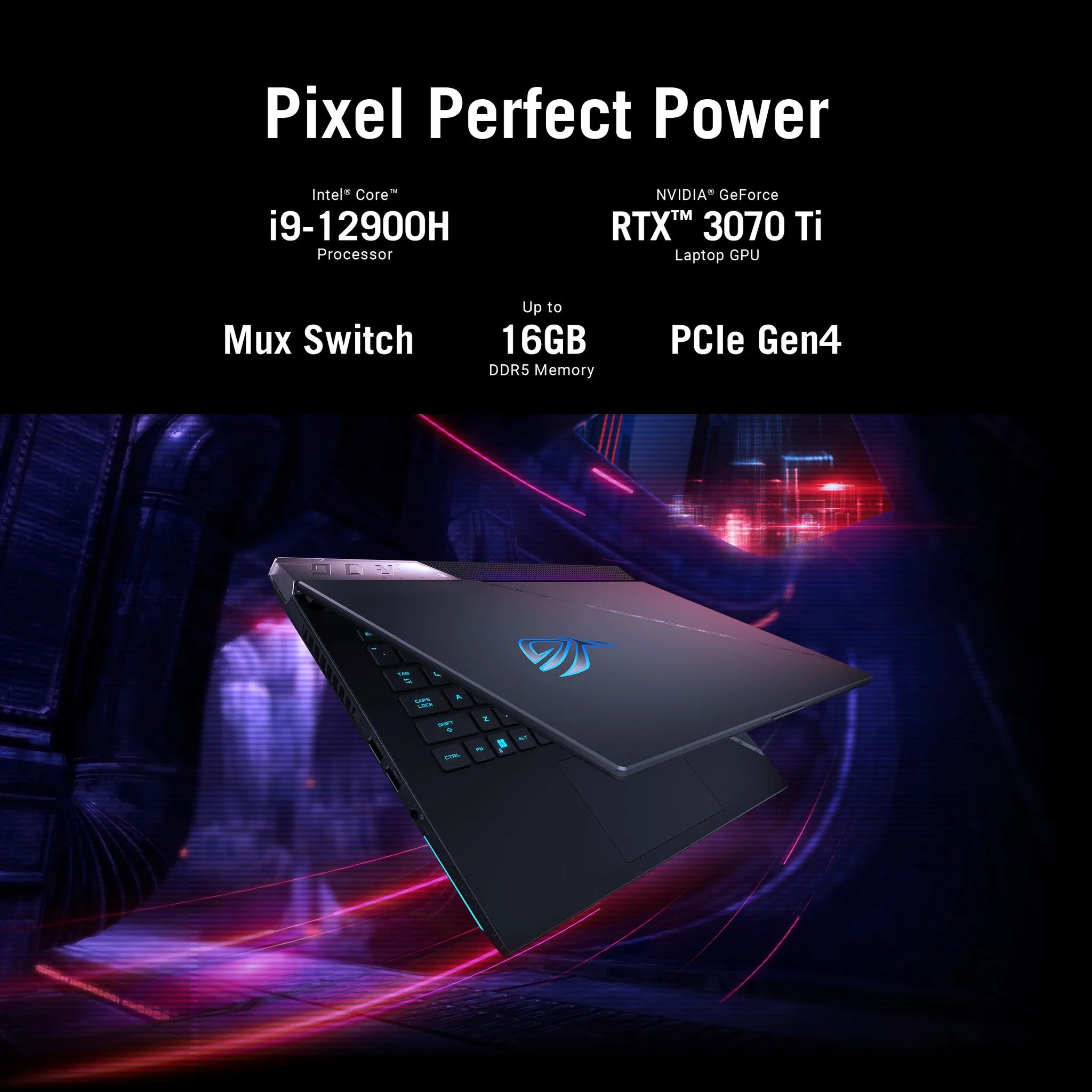 ASUS ROG Strix SCAR 15 G533ZW-LN148W 15.6" Gaming Laptop - Intel Core i9-12900H, RTX 3070 Ti, 16GB RAM, 2TB SSD, Wide Quad HD, Windows 11 Home, Black