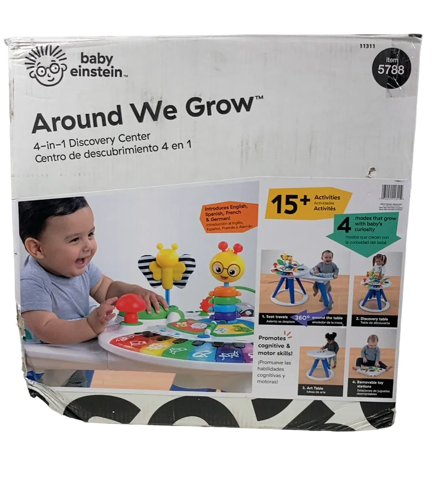 Baby Einstein Around We Grow 4-in-1 Walk Around Discovery Activity Center Table