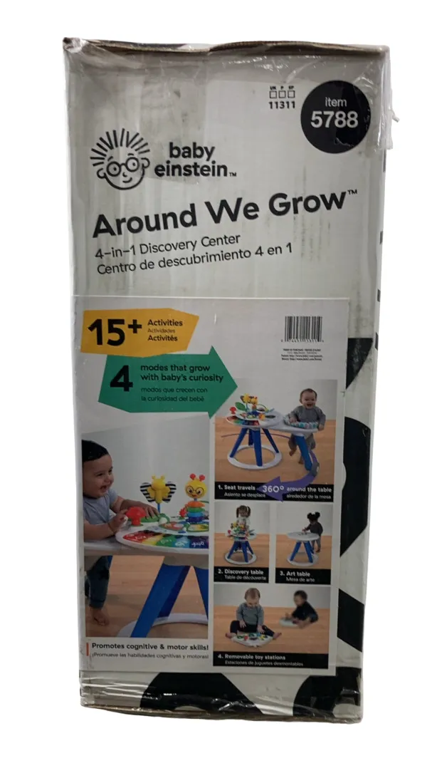 Baby Einstein Around We Grow 4-in-1 Walk Around Discovery Activity Center Table