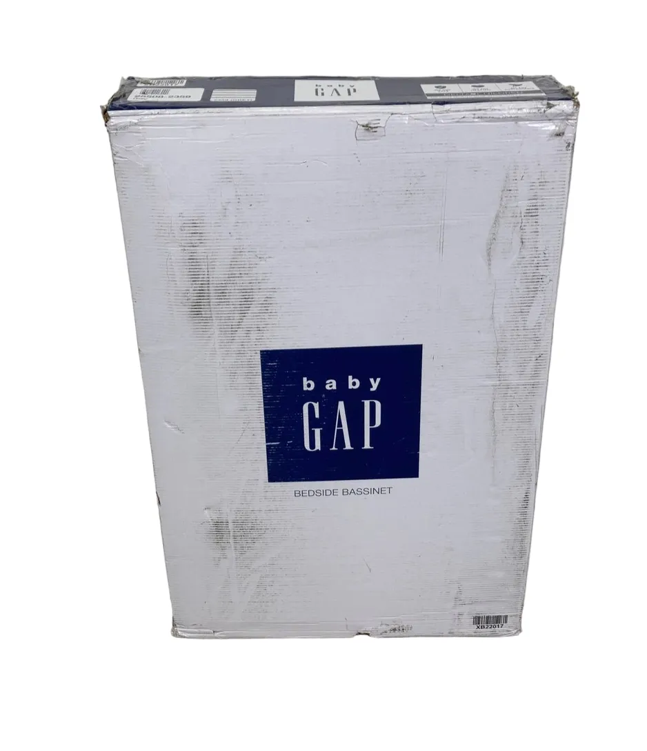 Baby Gap Bedside Bassinet, Grey Stripes
