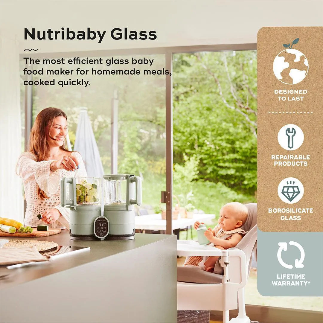 Babymoov Nutribaby Glass Baby Food Maker - Green