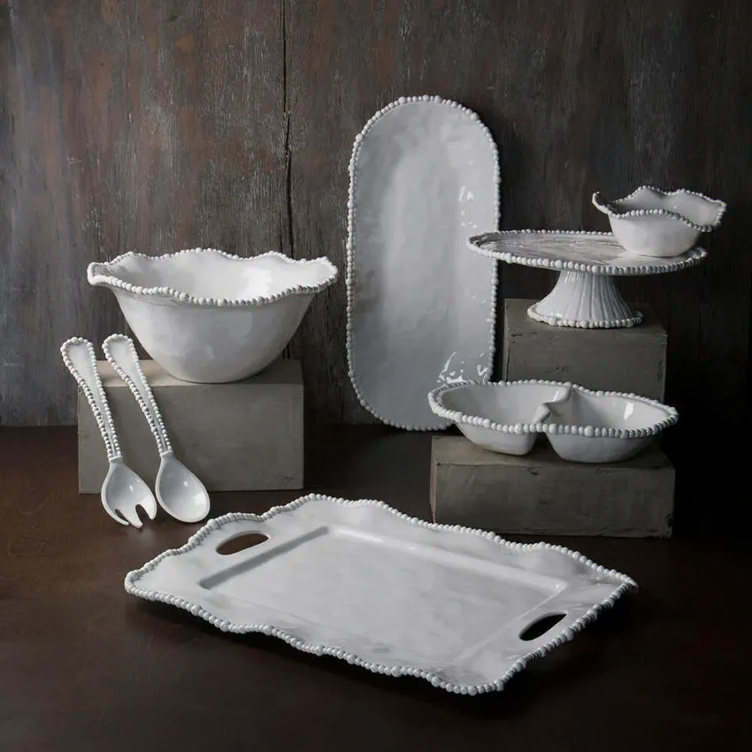 Beatriz Ball | Vida Alegria Large Salad Servers - White