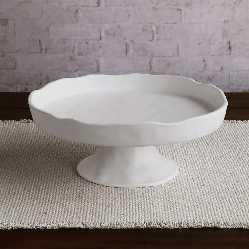 Beatriz Ball | Vida Nube Round Pedestal Cake Plate - White