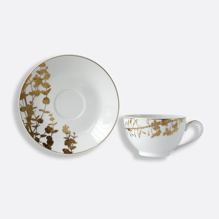 Bernardaud | Vegetal Or Floral Tea Cup & Saucer