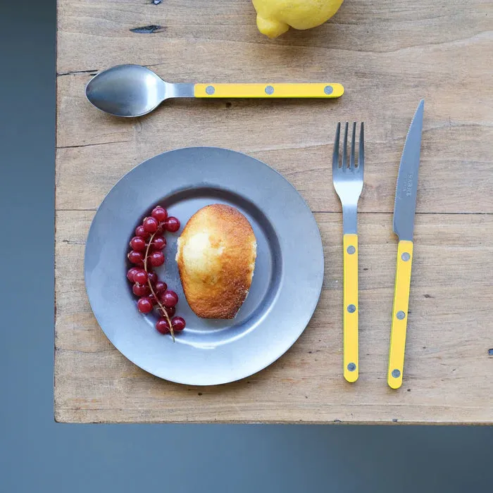 Bistrot Solid Vintage Dessert Spoon - Yellow