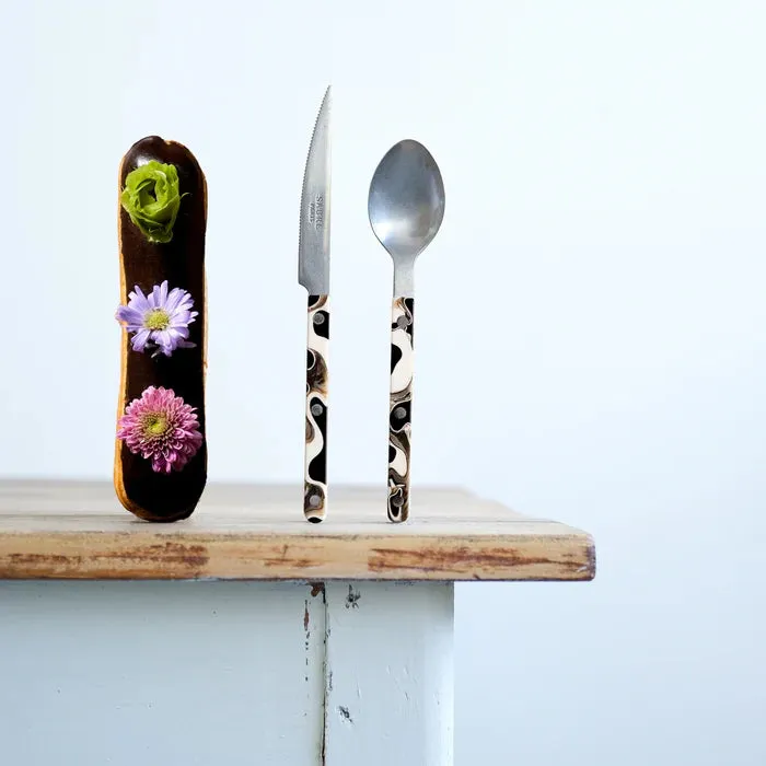 Bistrot Vintage Dune Dessert Spoon - Black