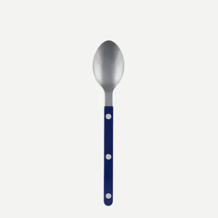 Bistrot Vintage Solid Dessert Spoon - Navy Blue