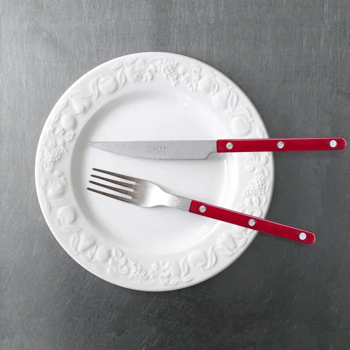 Bistrot Vintage Solid Dinner Fork - Burgundy