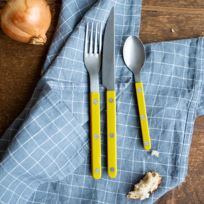 Bistrot Vintage Solid Dinner Knife - Yellow