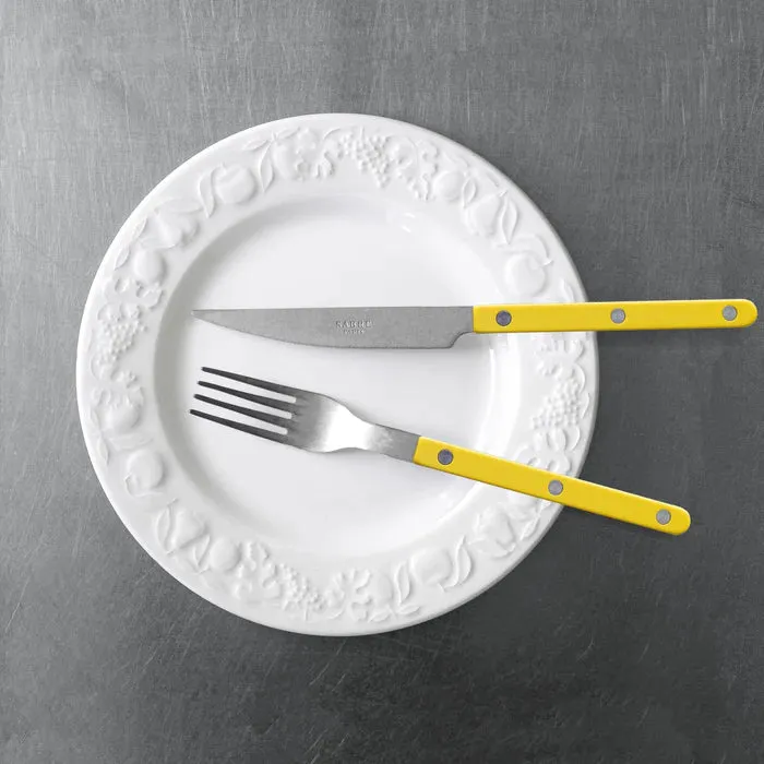 Bistrot Vintage Solid Dinner Knife - Yellow