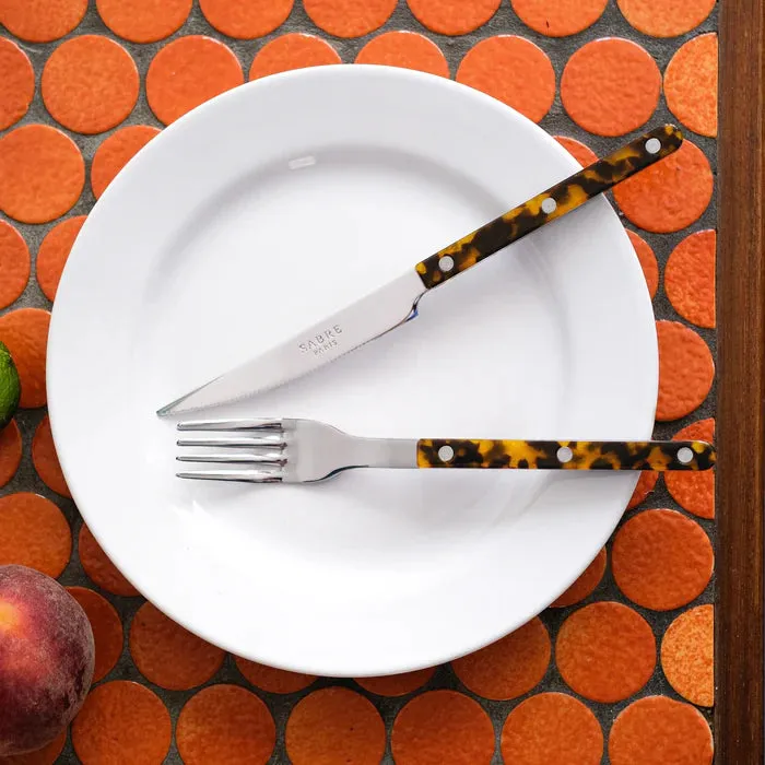 Bistrot Vintage Tortoise Dinner Knife - Faux Tortoise