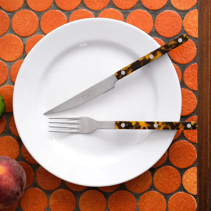 Bistrot Vintage Tortoise Dinner Knife - Faux Tortoise