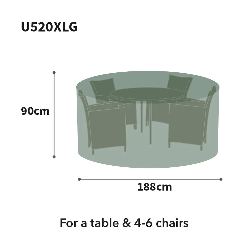 Bosmere Ultimate Protector Circular Patio Set Cover 4-6 Seat H90cm Green