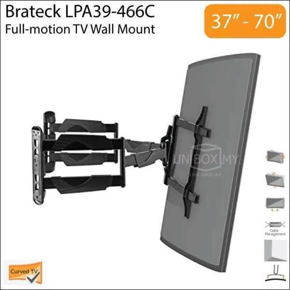 Brateck TV Wall Bracket Full Motion 37" - 70" #LPA31-466