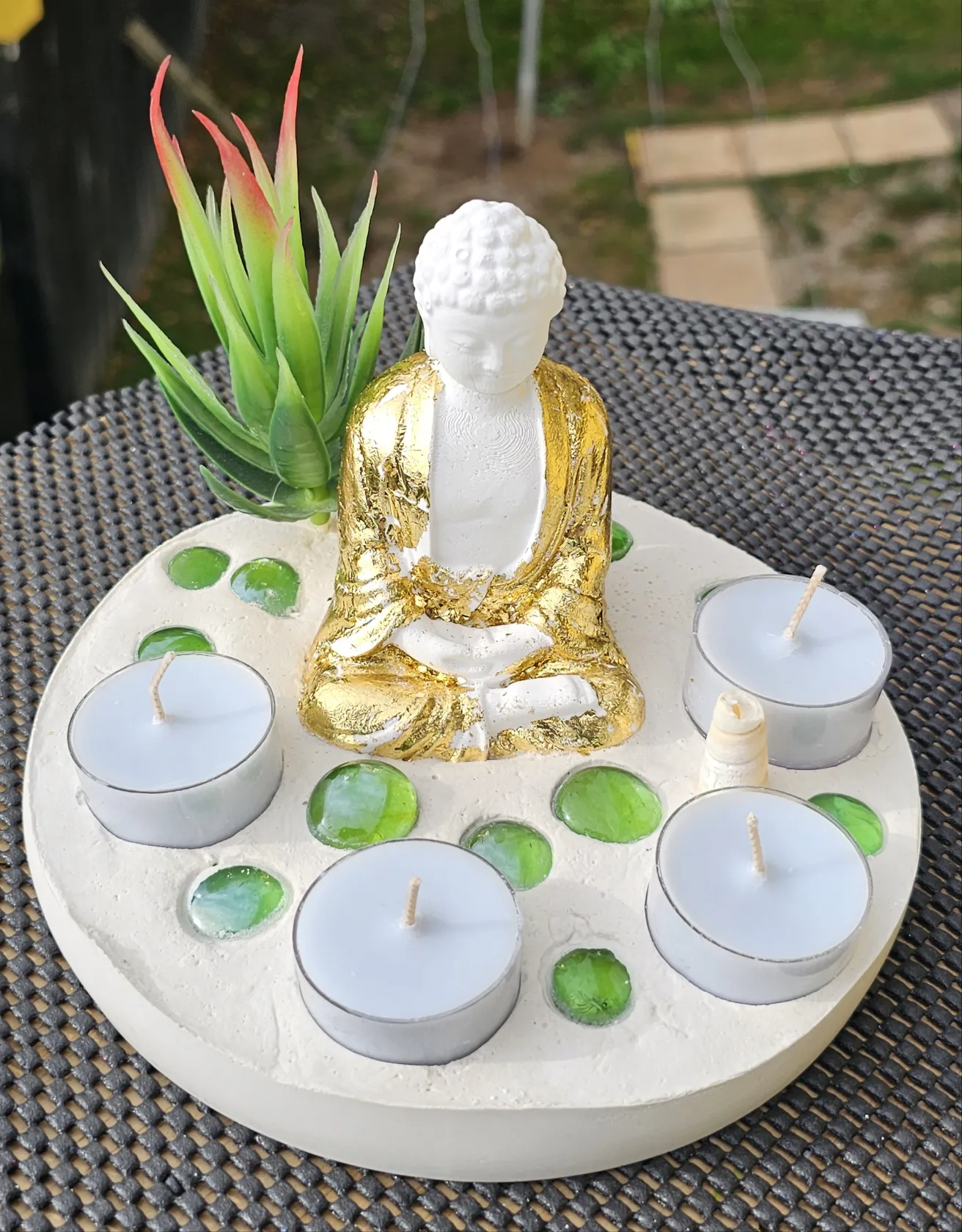 BUDDHA CANDLE/INSENCE HOLDER