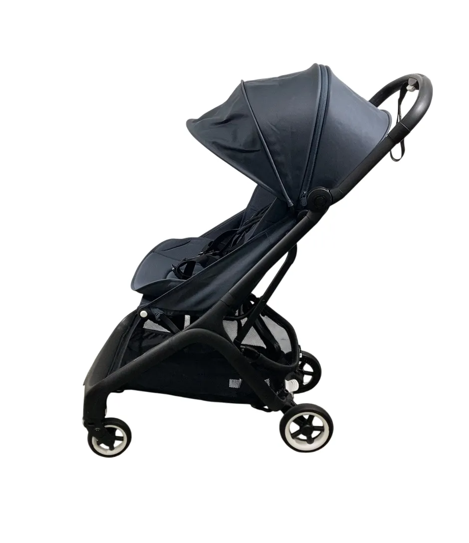 Bugaboo Butterfly Stroller, 2023, Black, Stormy Blue, Stormy Blue