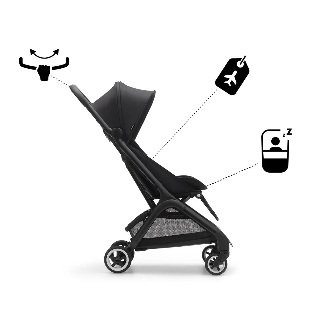 Bugaboo Butterfly Travel Pushchair - Black/Midnight Black