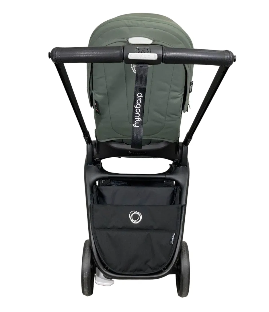 Bugaboo Dragonfly Stroller, 2023, Black, Forest Green, Forest Green
