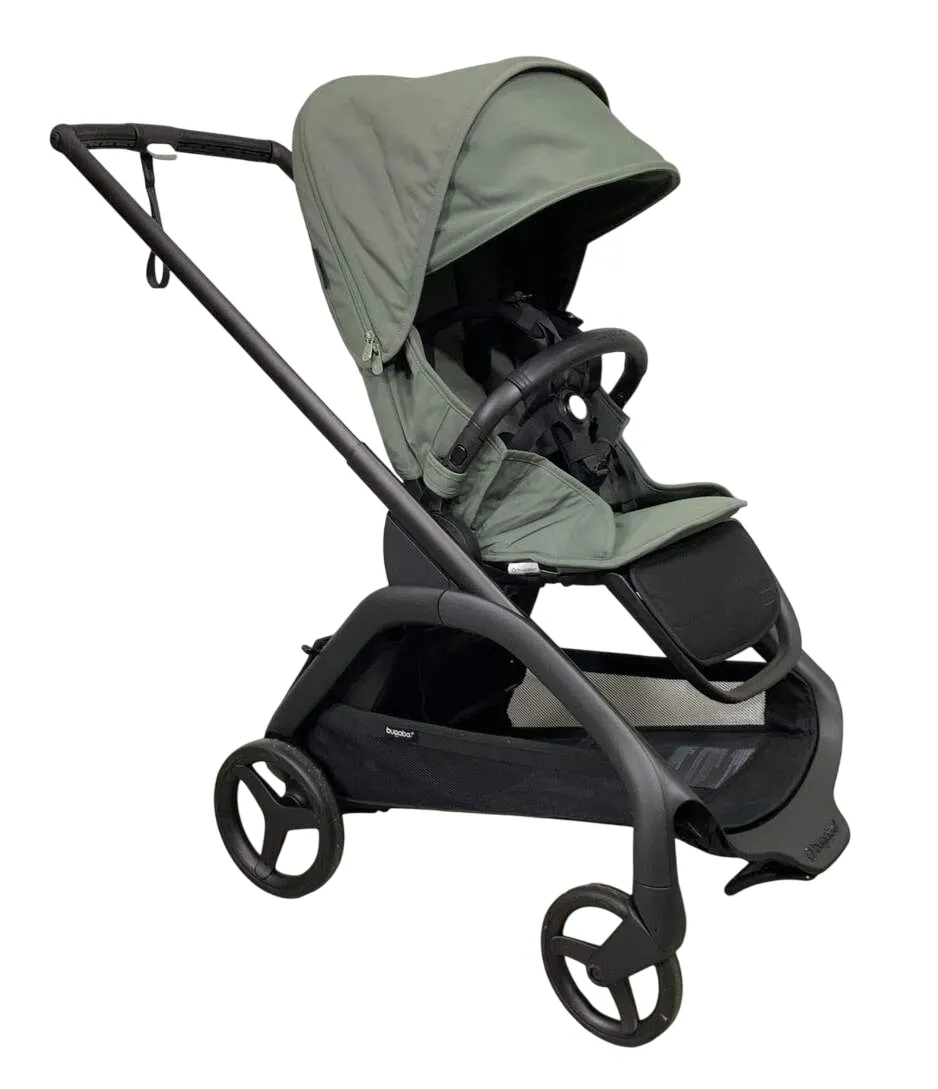 Bugaboo Dragonfly Stroller, 2023, Black, Forest Green, Forest Green
