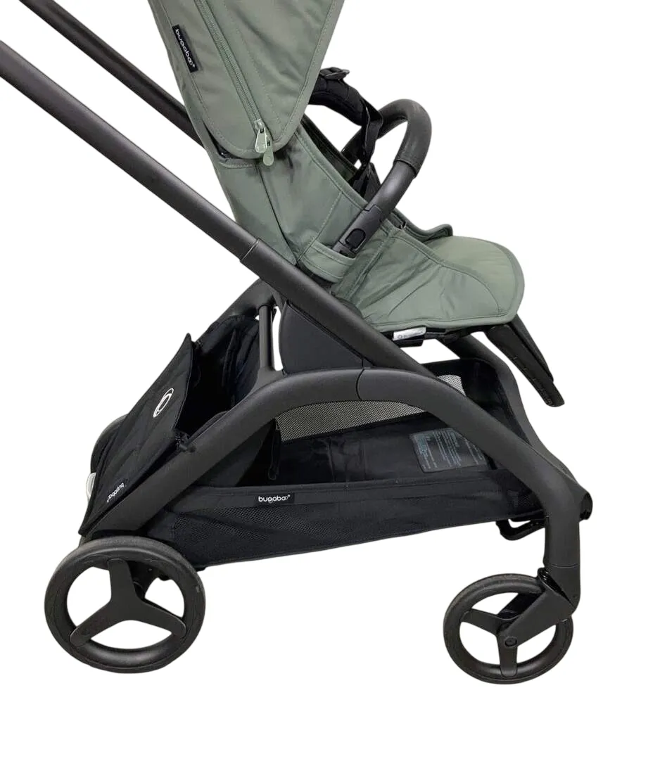 Bugaboo Dragonfly Stroller, 2023, Black, Forest Green, Forest Green