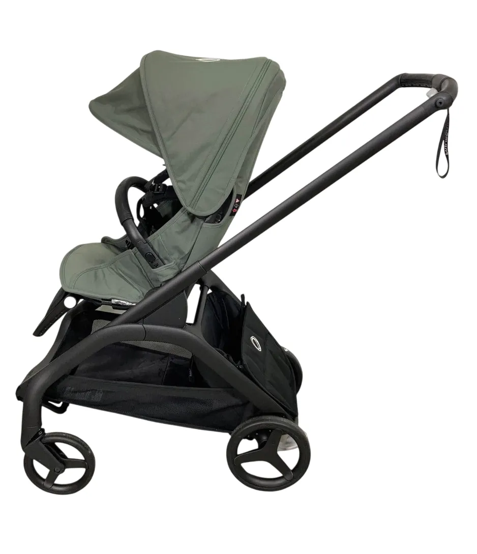 Bugaboo Dragonfly Stroller, 2023, Black, Forest Green, Forest Green