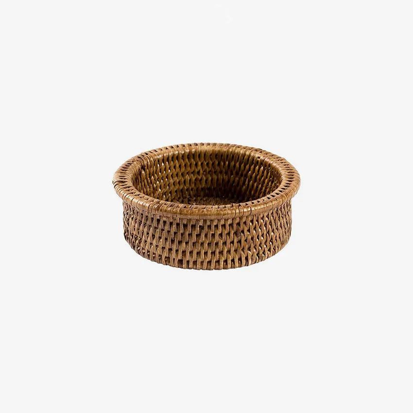 Caspari | Rattan Wine Bottle Holder Coaster