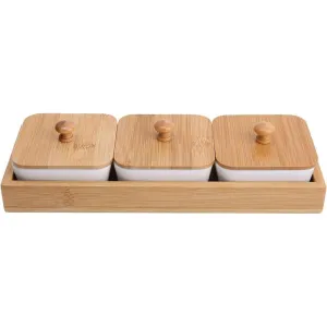 Ceramic Square Dish with Lid & Base 3pc