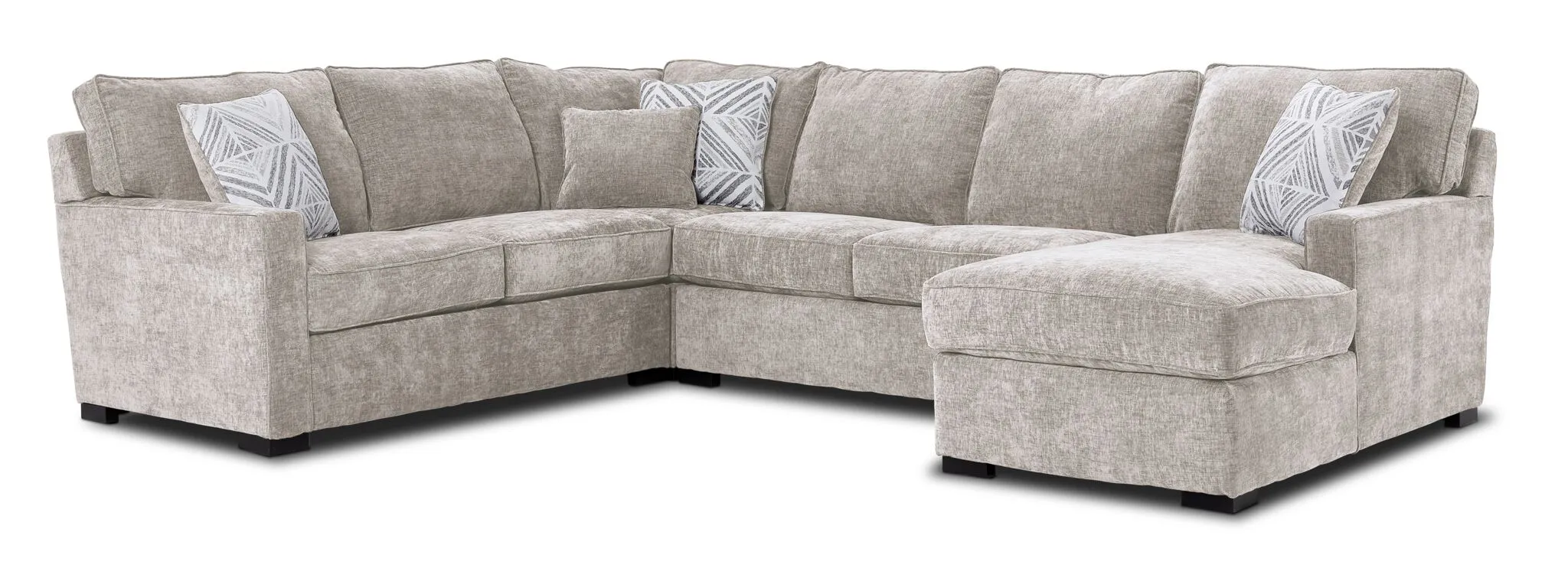 Charlotte 4-Piece Sectional with Right-Facing Chaise - Air