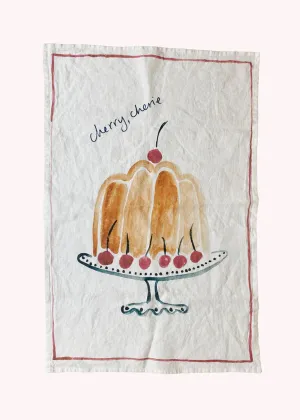Cherry Cherie Linen Tea Towel