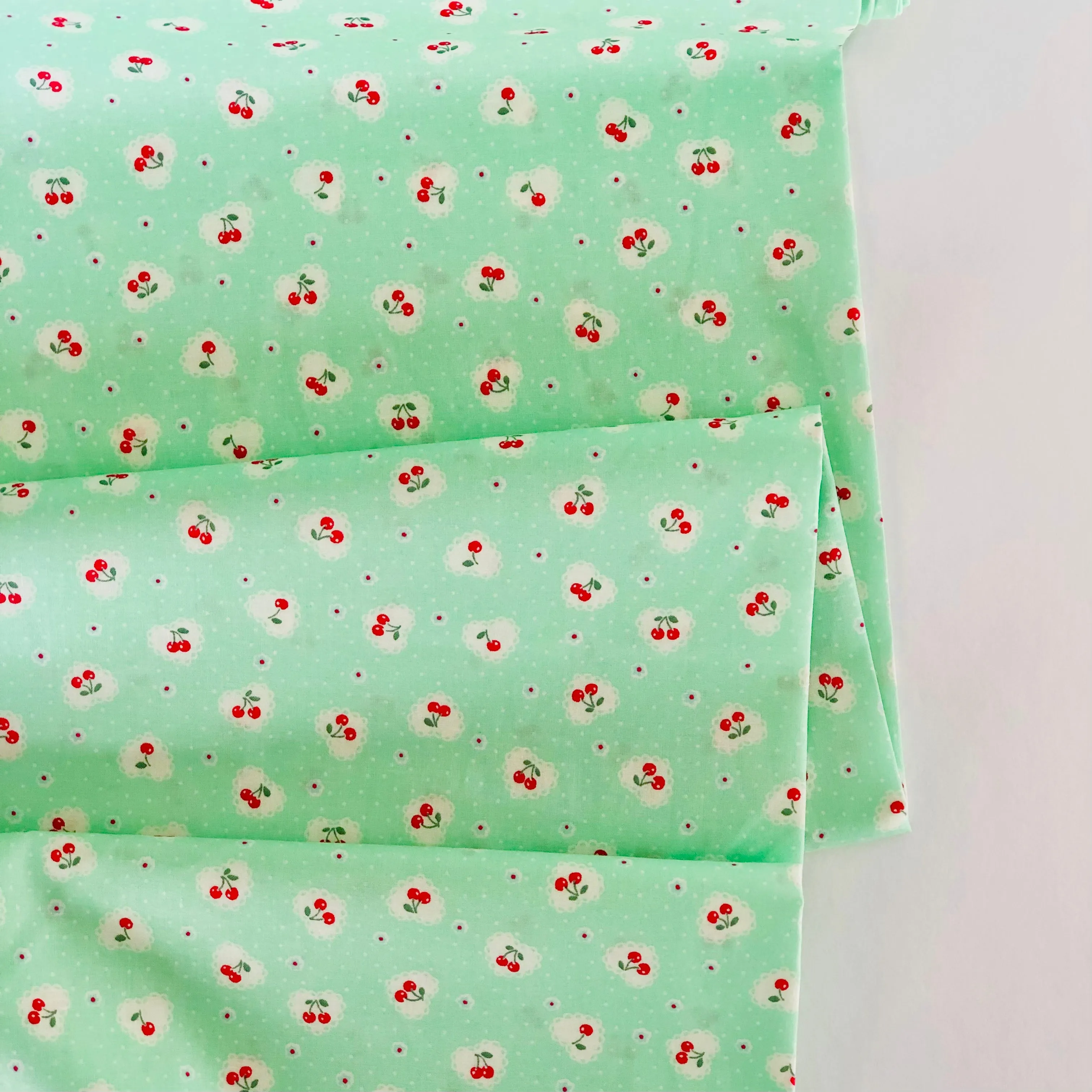 Cherry Heart - Mint - Atsuko Matsuyama - 30's Collection - Yuwa