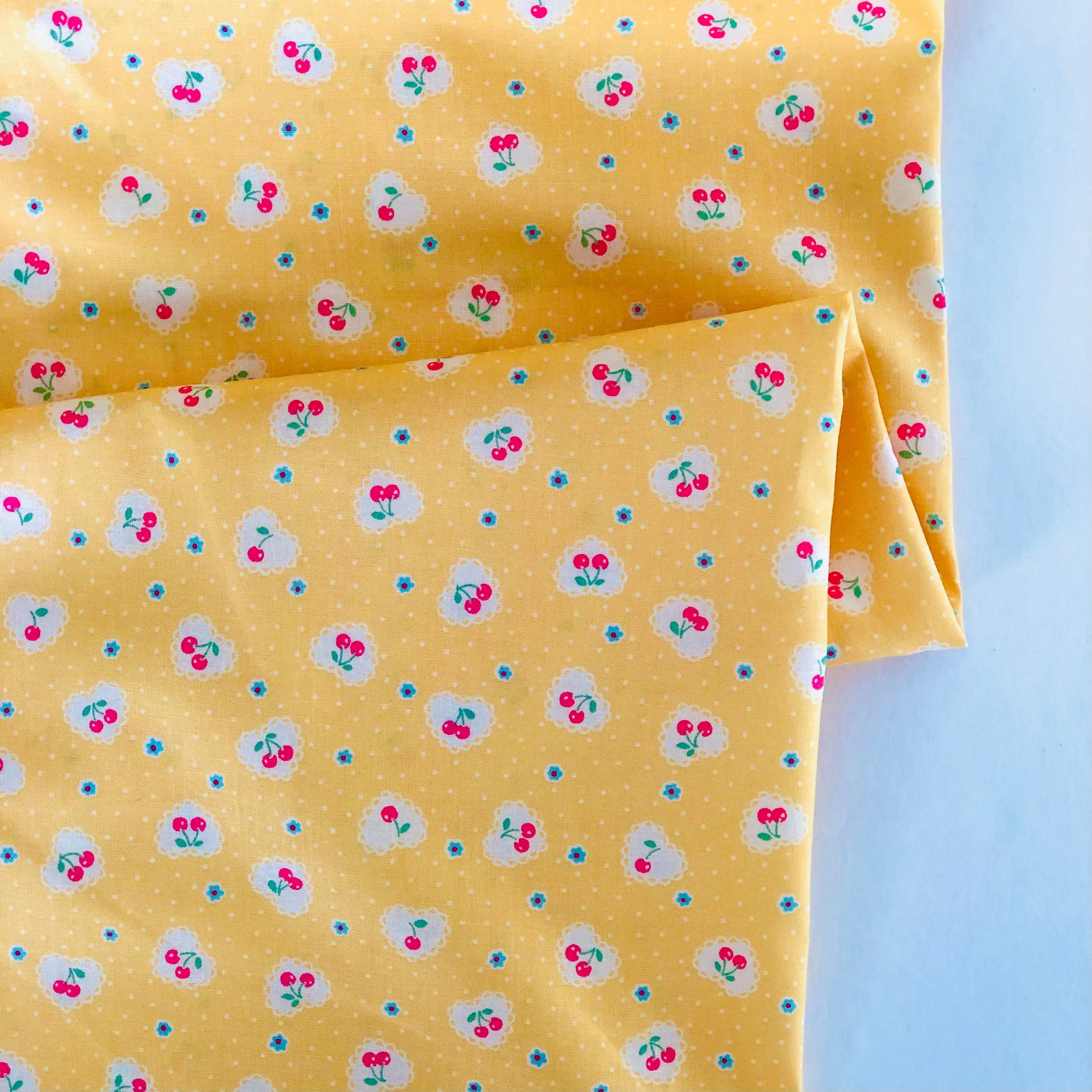 Cherry Heart - Yellow - Atsuko Matsuyama - 30's Collection - Yuwa
