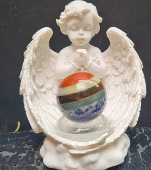CHERUB SPHERE OR CANDLE HOLDERS
