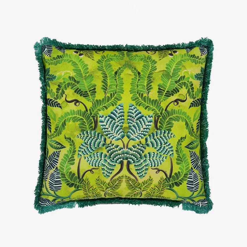 Christian Lacroix | Brocart Decoratif Embroidered Lime Cushion