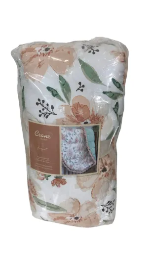 Crane Baby Cotton Quilted Play Mat, Parker (Pink Floral)