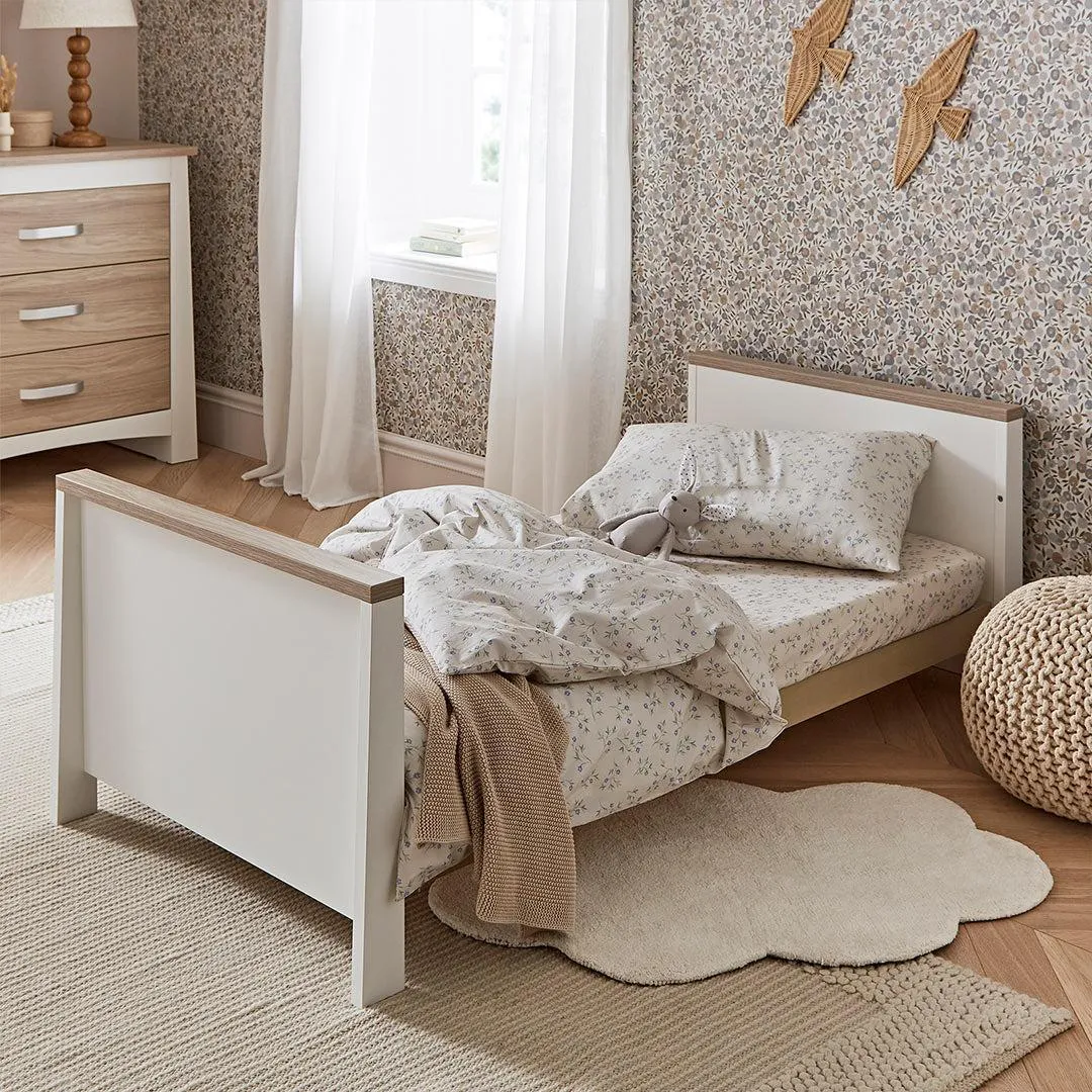 CuddleCo Ada Cot Bed  - White/Ash