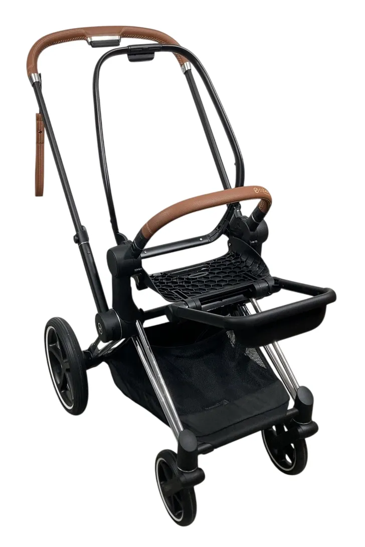 Cybex PRIAM Stroller Frame And Seat, 2019, Chrome/Brown
