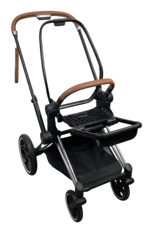 Cybex PRIAM Stroller Frame And Seat, 2019, Chrome/Brown
