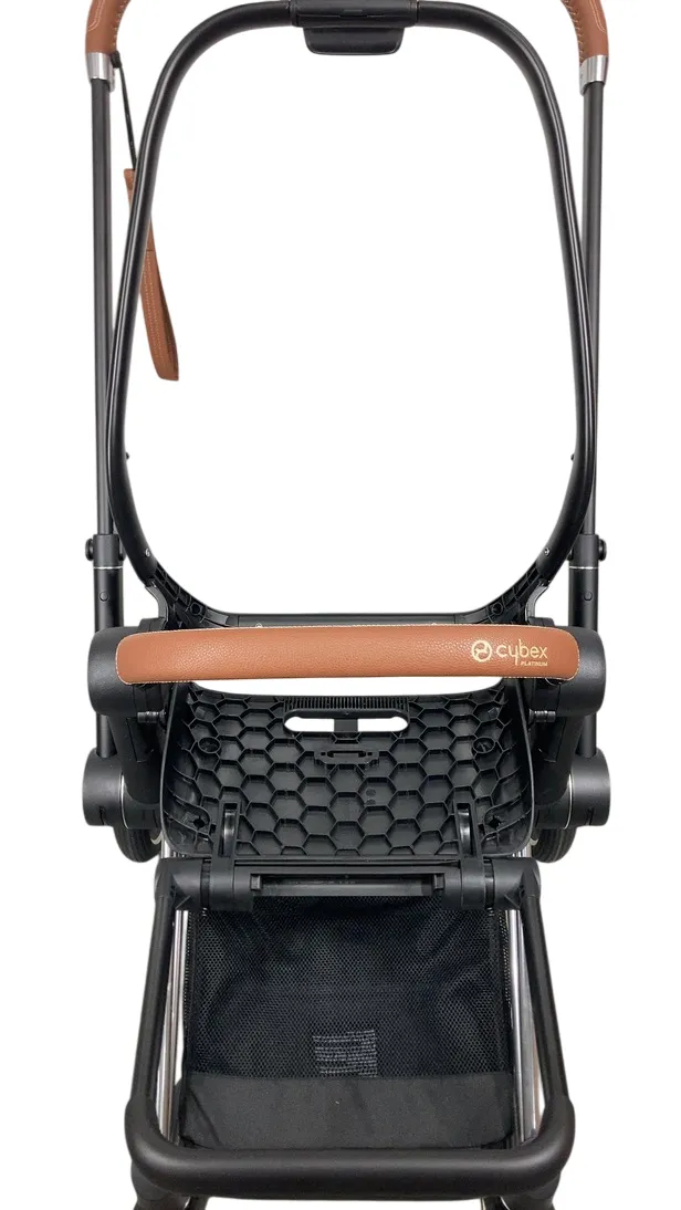 Cybex PRIAM Stroller Frame And Seat, 2019, Chrome/Brown