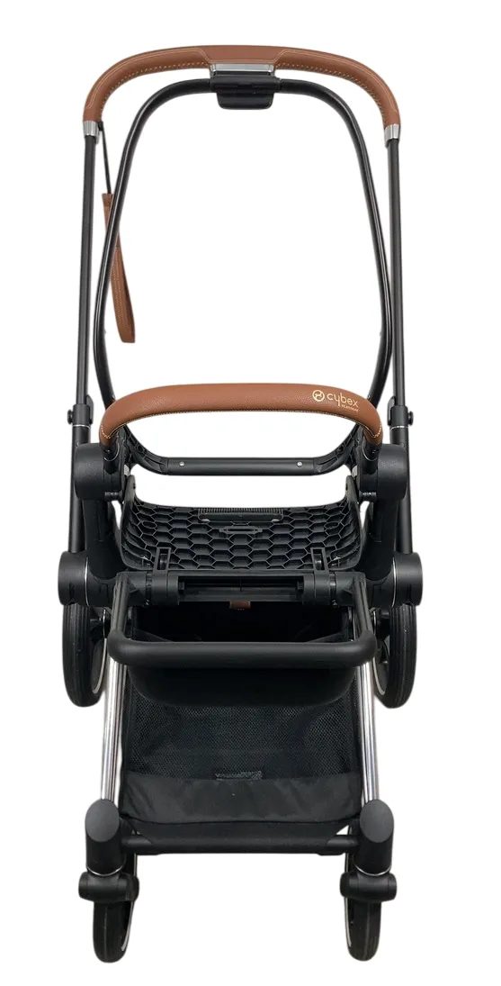 Cybex PRIAM Stroller Frame And Seat, 2019, Chrome/Brown