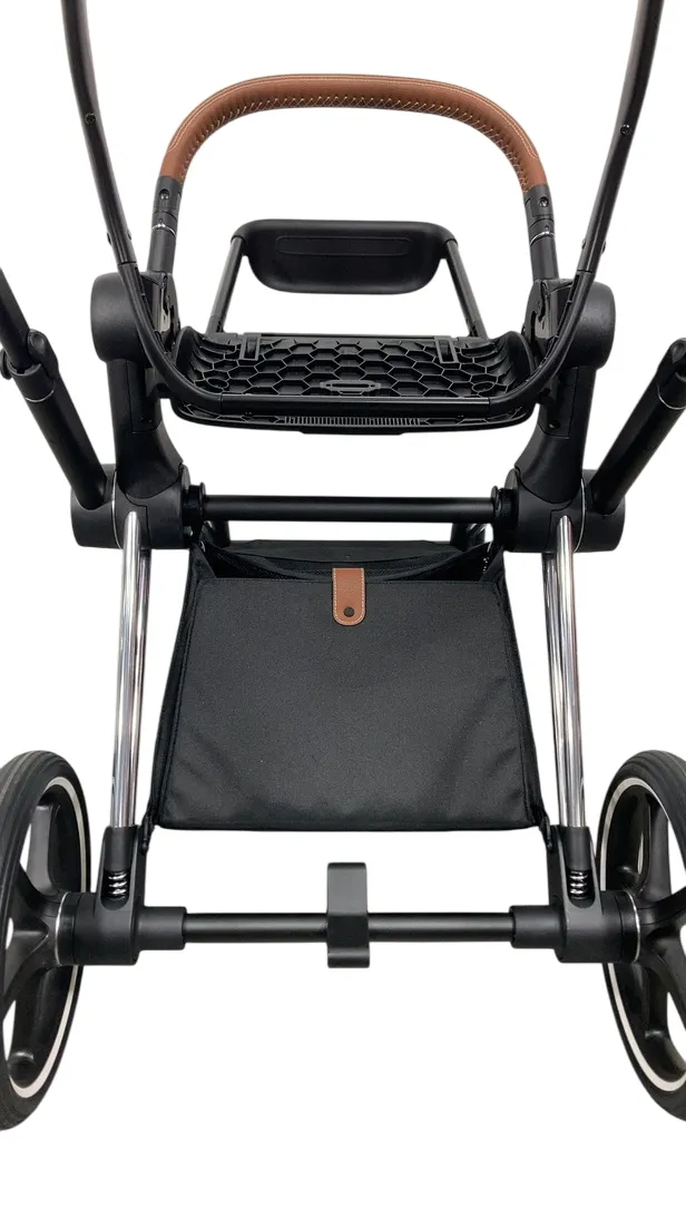 Cybex PRIAM Stroller Frame And Seat, 2019, Chrome/Brown
