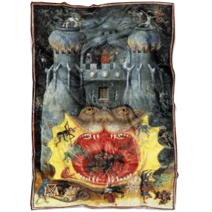 Dark Castle of Hell Fleece Blanket