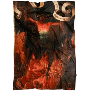 Demon at the Mouth of Hell Fleece Blanket