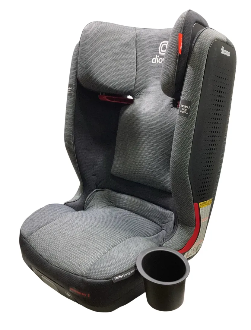 Diono Monterey 5iST FixSafe Booster Seat, 2021, Gray Slate