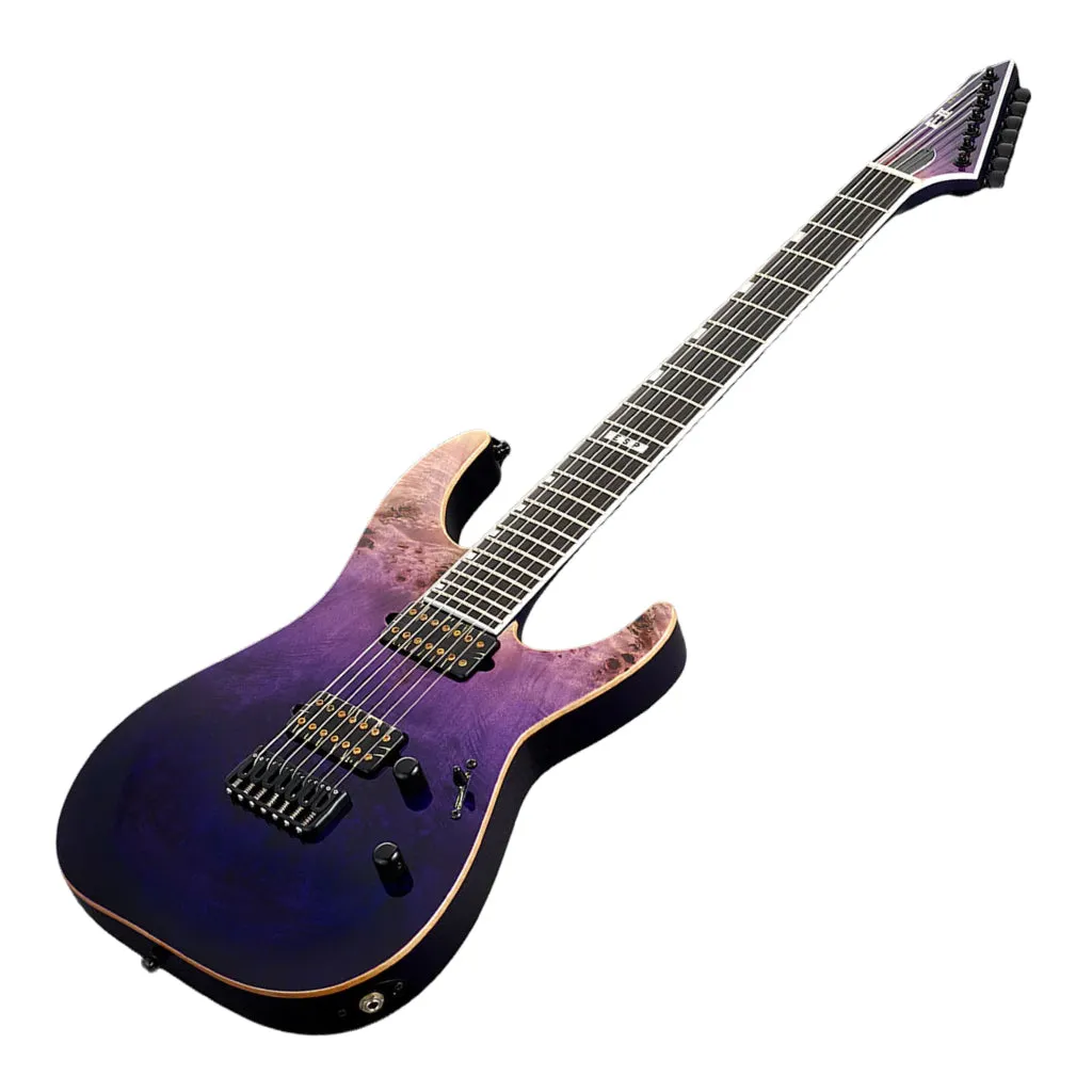 ESP E-II M II Purple Natural Fade 7 String w/Bare Knuckle Pickups