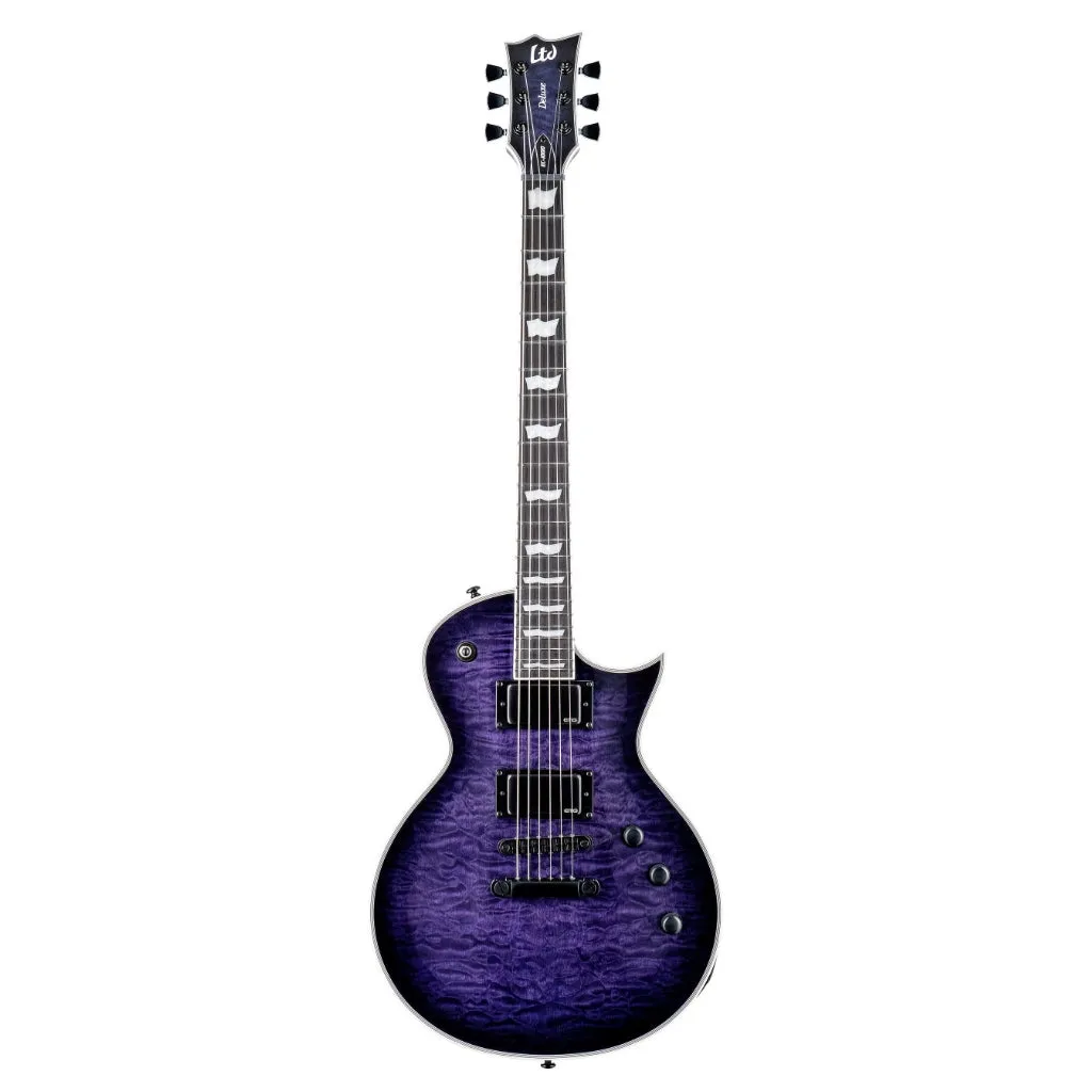 ESP LTD EC-1000 Quilted Maple Electric Guitar - See Thru Purple
