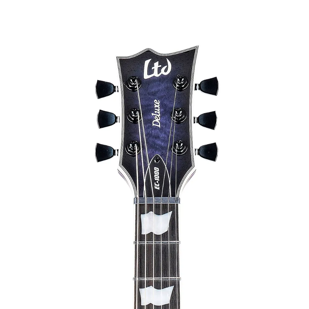 ESP LTD EC-1000 Quilted Maple Electric Guitar - See Thru Purple