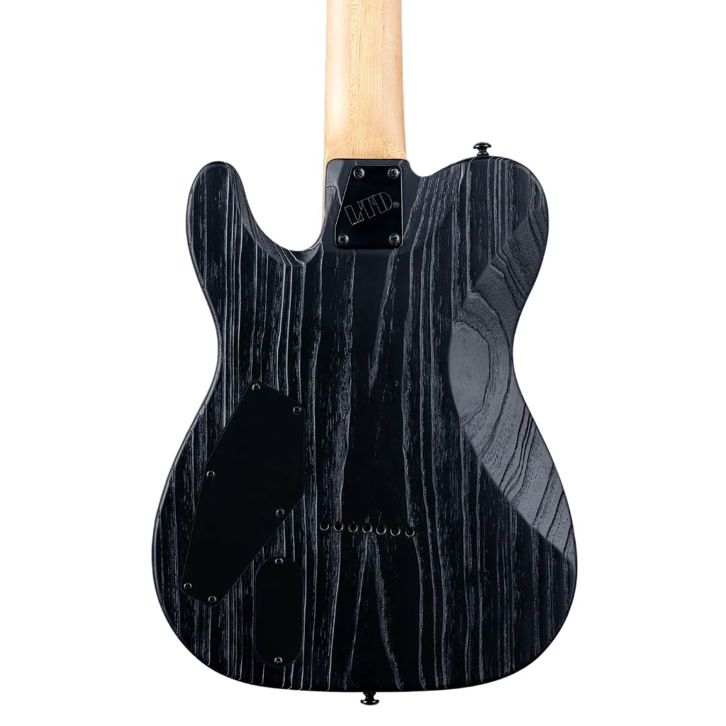 ESP LTD TE-1007 Baritone Electric Guitar - Black Blast
